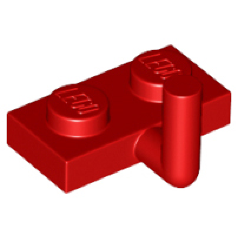 Plaat, Aangepast 1x2 met opstaande pin Red